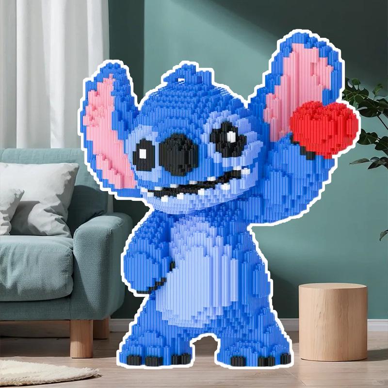 Cool Joker Stitch Magic Building Block Kawaii Baby Stitch Angel Model Halloween Stitch Assembled Bricks Toy For Kids Santa Gift