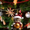 Acrylic Cat Design Ornaments Cartoon Pendant Charms for Keychain Bag Home Decoration Ideal Gift for Feline Fans On Christmas