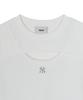Emelbi Women'S Cutout Detail Slim Semi-Crop Short Sleeve T-Shirt Ny (White)