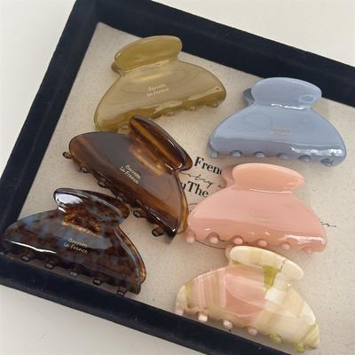 Elegant 6.5cm Acetate Hair Claw Medium Size Sweet Hair Clip Shark Clip Women Hair Accessories Headwear