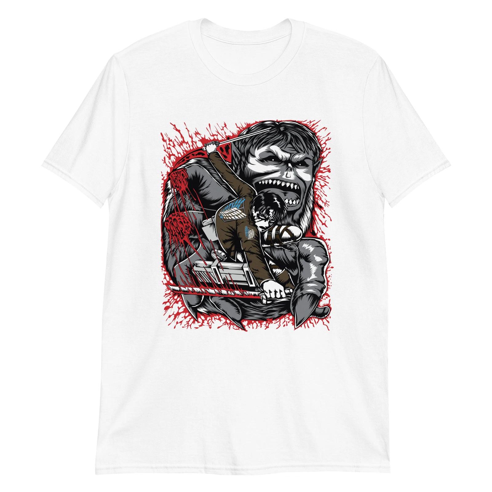 Унисекс Футболка Титан-Зверь, аниме, манга, комикс, мультфильм, япония, монстр S