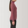 MUJI Washable Wool Rib Turtleneck Smoky Size XS Women's High-Gauge Sweater, BA1OXA4A, Pink,