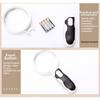20X LED Magnifying Glass with Dual Illumination 90mm Lens Comfortable Rubber Handle for Microscopy and Repair Tasks