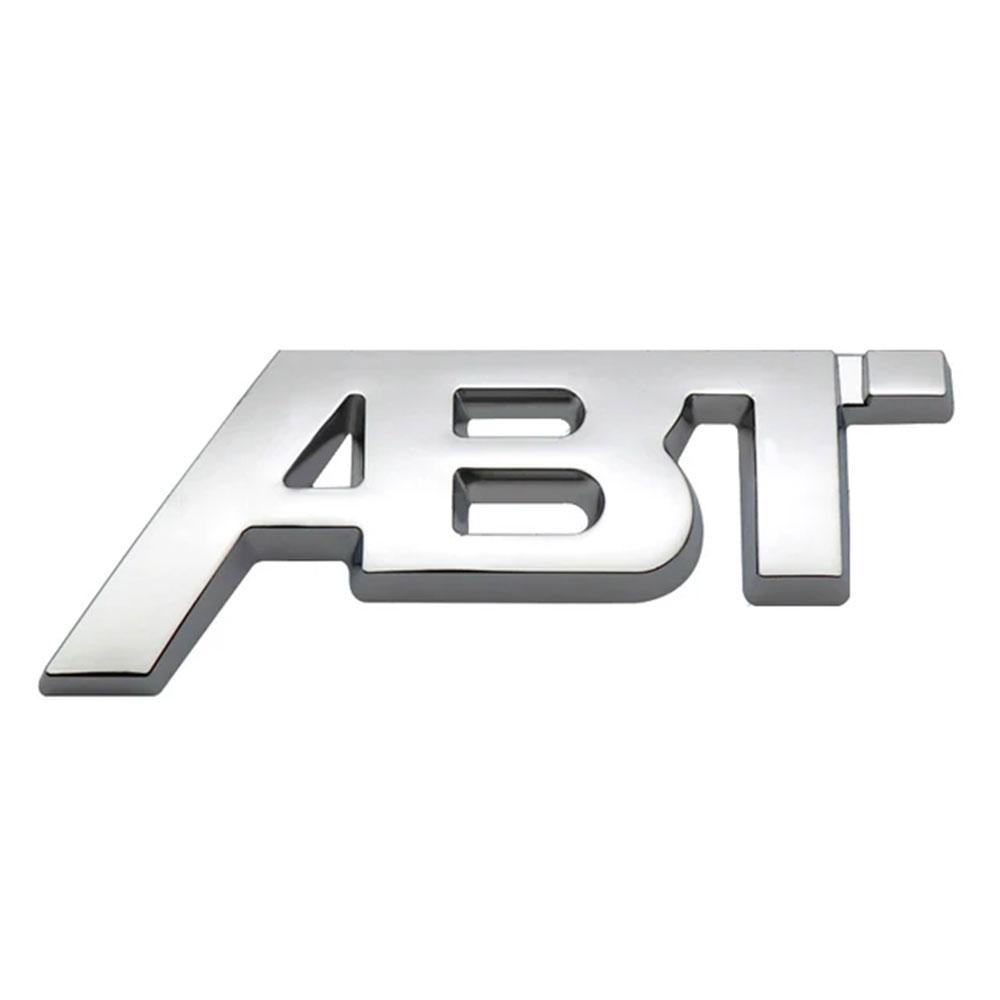 

3D Metal ABT Sticker Car Rear Trunk Letter Logo Badge For A3 A4 A5 A7 A7 Q3 Q5 Q7 TT RS6 RS3 Accessories 115x45mm