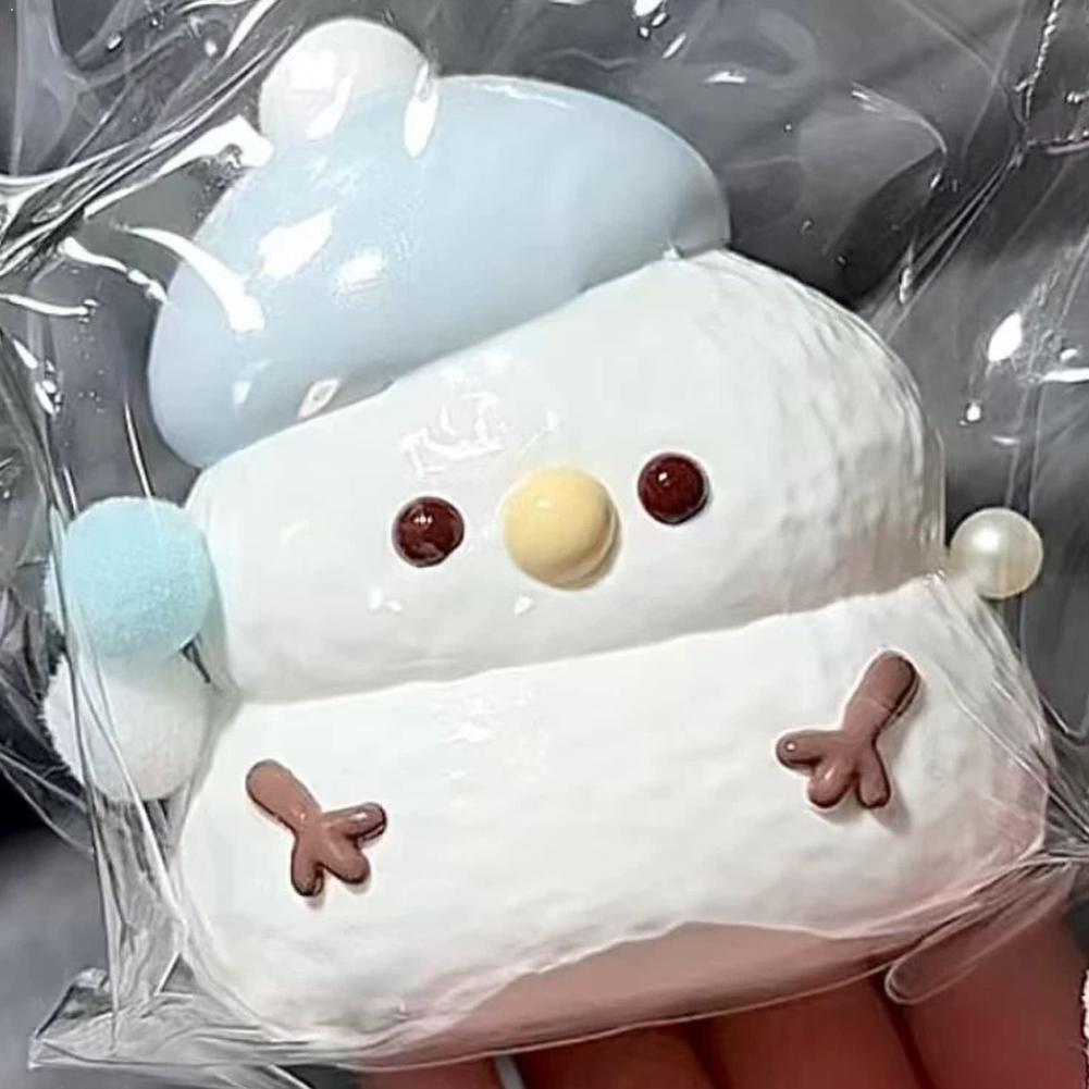 Cute Snowman Toy Kawaii Soft Slow Rising Stress Relief Toys For Kids Adults Christmas Gift Desktop Decor Party