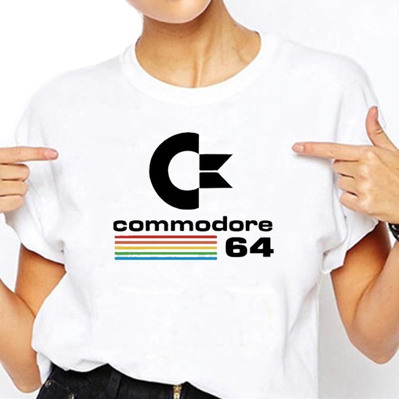 Loose Unisex Tshirts Summer Commodore 64 Plus Size T Shirt C64 SID Amiga Retro Cool Design Street Short Sleeve Top Tee Clothing 4XL