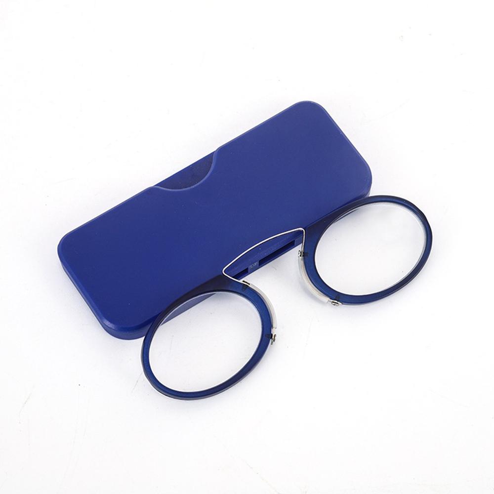 Clip-on Reading Glasses Eyewear For Reading Mini Glasses Nose Bridge Reading Glasses Portable Presbyopic Glasses With Case 1.0