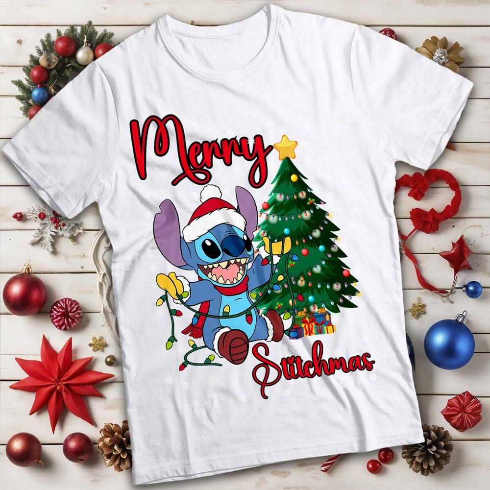 Stitchmas Christmas Tshirt Funny Unisexs And Unisexs Tee Mc