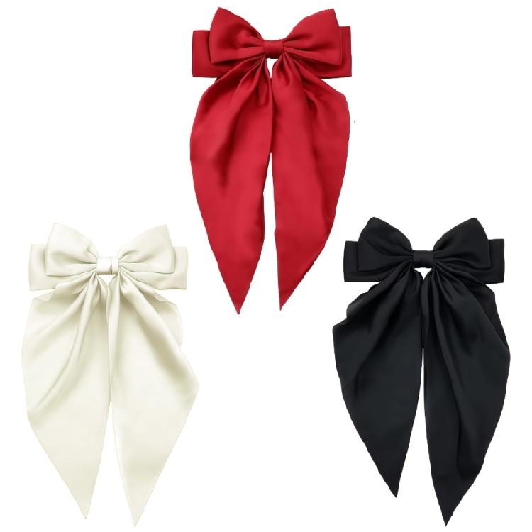 3pcs Fashionable Big Bowknot Hair Clip For Women Girls Elegant Ribbon Hair Accessory Perfect For Special Occasion
