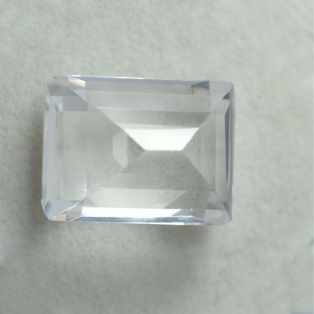 8.50 Ct Naturalny Biały Szafir AA+ CERTYFIKOWANY Idealny Szmaragdowy Szlif Luźny Kamień Y-39251481