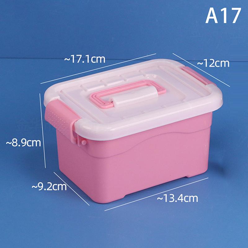 Pp Plastic Storage Box With Lid Portable Kids Toys Student Stationery Jewelry Storage Case Container Cosmetics Sorting Box