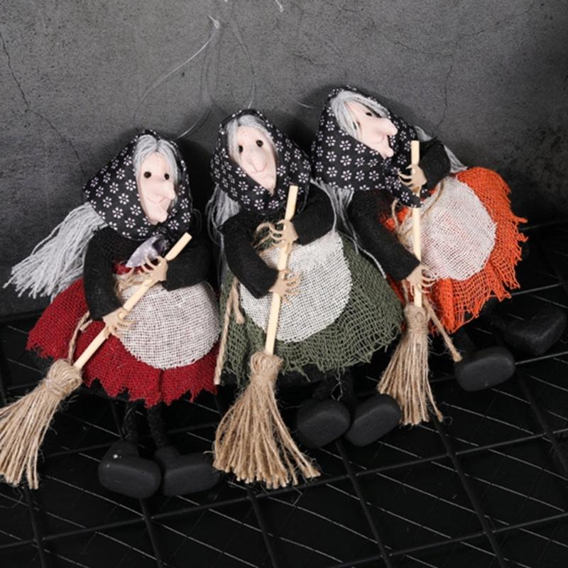 Hanged Apron Witch Shape Hanging Figure for Doorway Halloween Themed Festives Accessories Indoor Outdoor Decoration