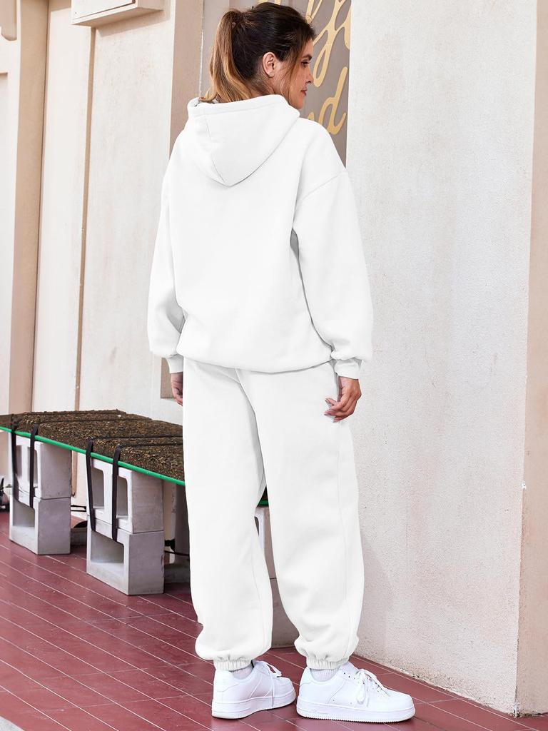 Women's Autumn & Winter 2-Piece Casual Hoodie and Long Pants Tracksuit