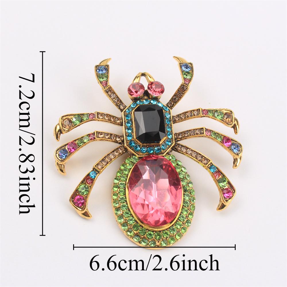1 Piece Inlaid Rhinestone Sparkling Spider Design Ladies Brooch, Elegant and Beautiful, Decorate Coat, Suitable for Couple Gift