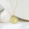 S925 Sterling Silver Portrait Relief Queen Coin Necklace for Women, European and American Ins Personality Trendy Retro Versatile Collarbone Chain