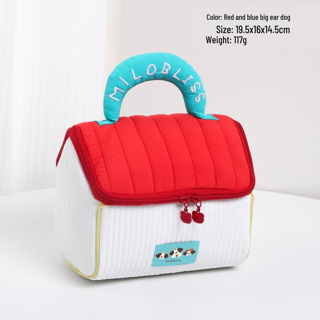 Charming House-Shaped Cosmetic Bag - Large Capacity, Waterproof, Portable Souvenir Storage