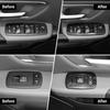 Carbon Fiber Window Lift Trim Switch Panel Cover Trims for Dodge Charger 2016+