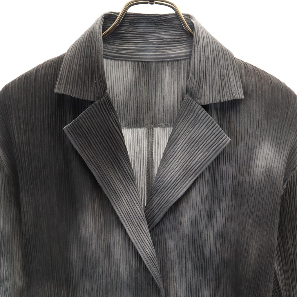 ISSEY MIYAKE 90s Old Made in Japan Pleated tailored jacket 2 gray Women Used