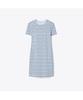Tolibeochi Printed Cotton T-Shirt Dress - Light Blue Prismatic Tee Monogram