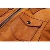 Chinese Size  Uncoated Frosted Natural Cowhide Men Leather Jacket Soft Short Slim Fit Vintage Genuine Leather Coat Autumn