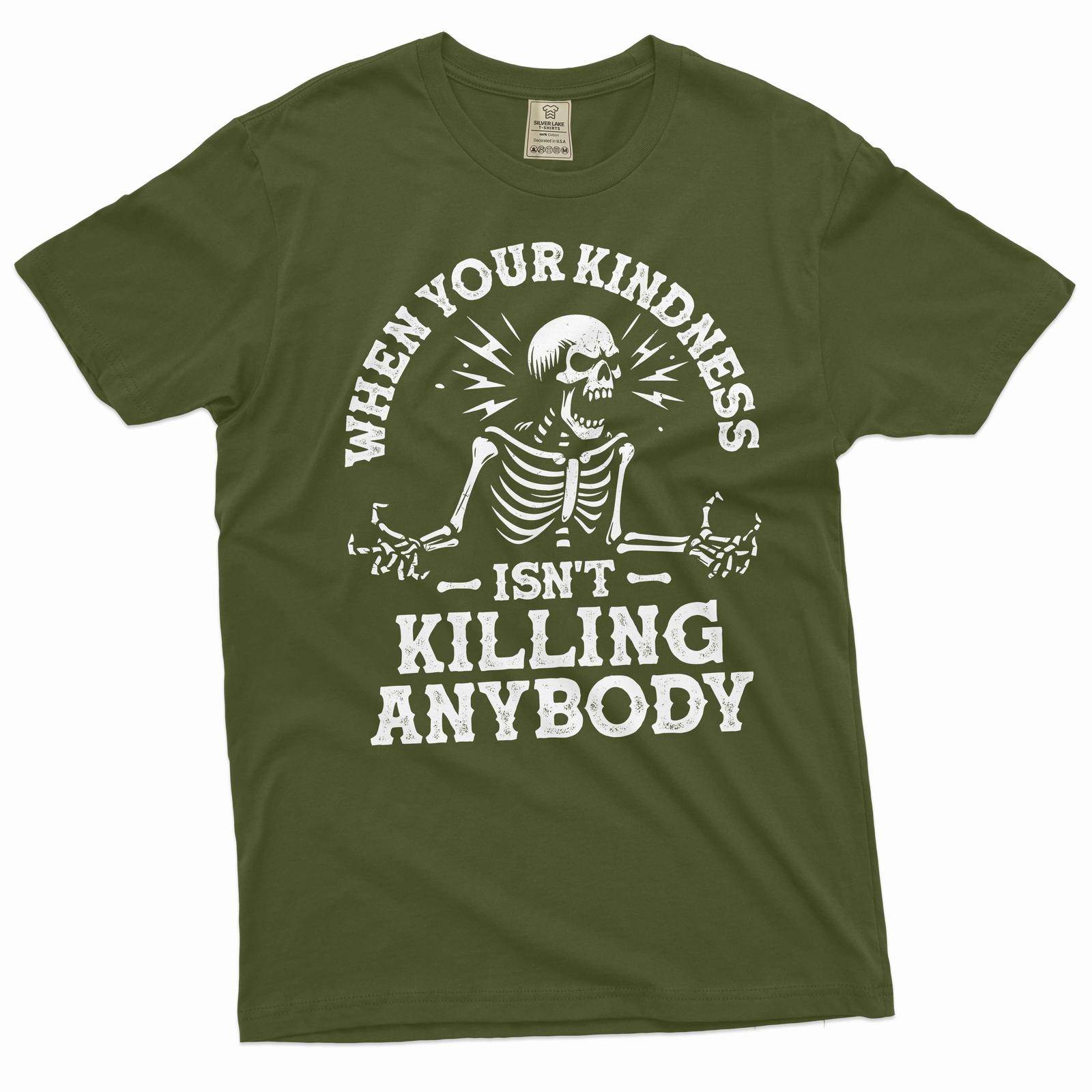 Men s funny killing with kindness T-Shirt Mens Womens Tees Top Halloween party shirts funny gifts 3XL
