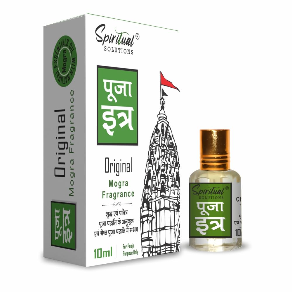 Pooja Itra Mogra 10 ML | Premium Pooja Itra for Home and Mandir | Pure and Natural Fragrances for Worship