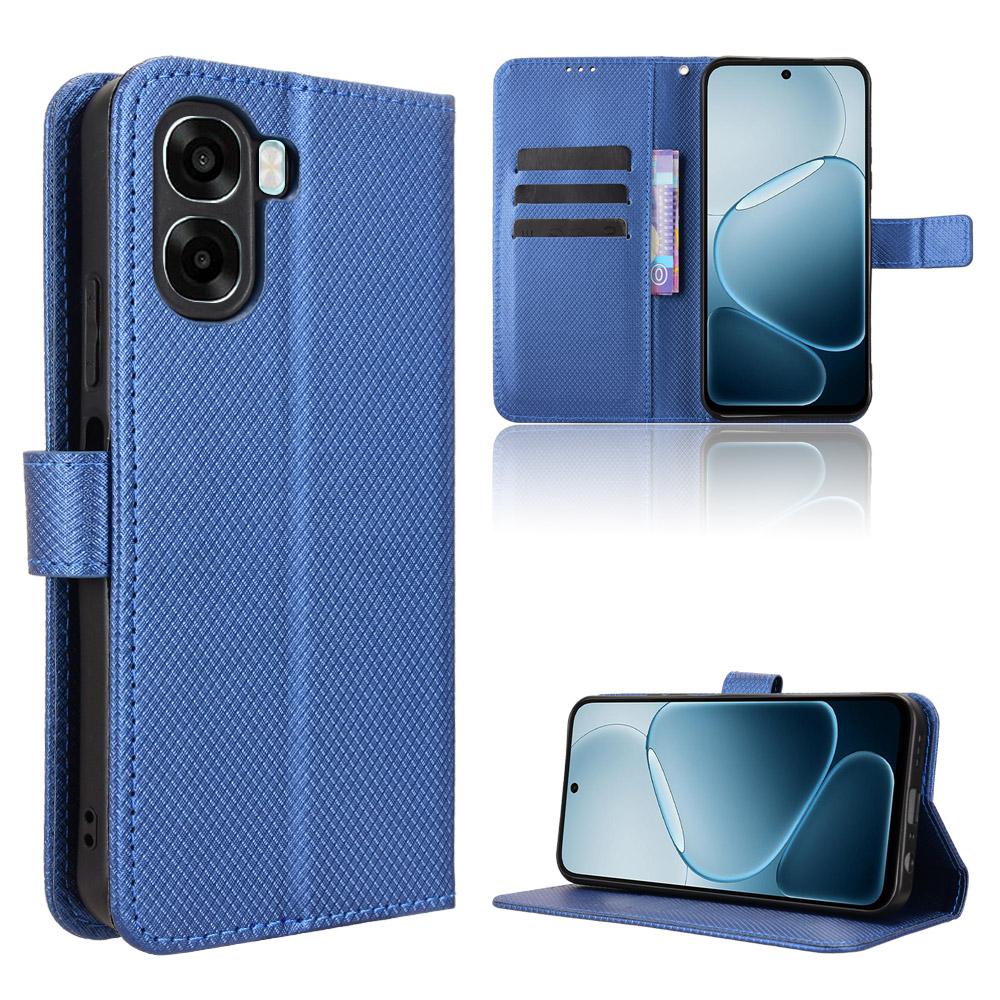 Кожаный чехол-кошелек со шнурком, текстура ромбами, для Oppo A6x 4G/Oppo A6x 5G