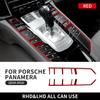 Autocollant en fibre de carbone véritable pour Porsche Panamera 2010 2011 2012 2013 2024 2015 2016 Panneau de commande central de voiture, panneau de vitesse, garniture intérieure