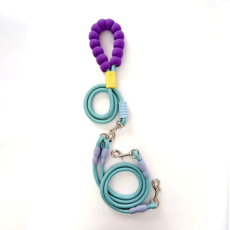 One To Two Pet Traction Rope Dopamine Cloud Foam Outdoor Double Headed Dog Walking Rope P Rope Explosion Proof Punch