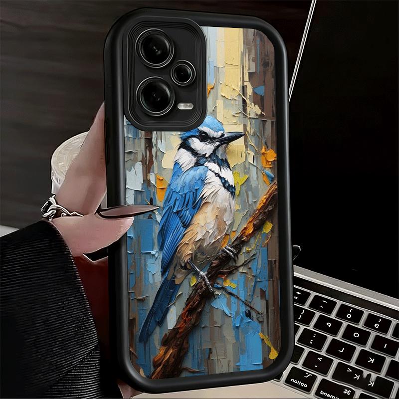 Phone Case for Xiaomi Redmi Note 15 14 13 Pro Plus Bird Oil Painting Style Shell 12S 11 11S 11T 5G 14S Soft Silicone Funda