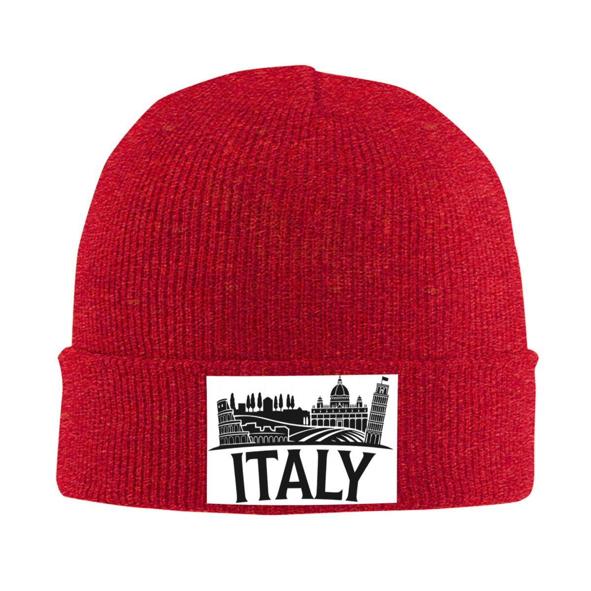 

Italia Warm Knitted Cap Fashion Bonnet Hat Autumn Winter Outdoor Beanies Hats for Unisex Adult One Size