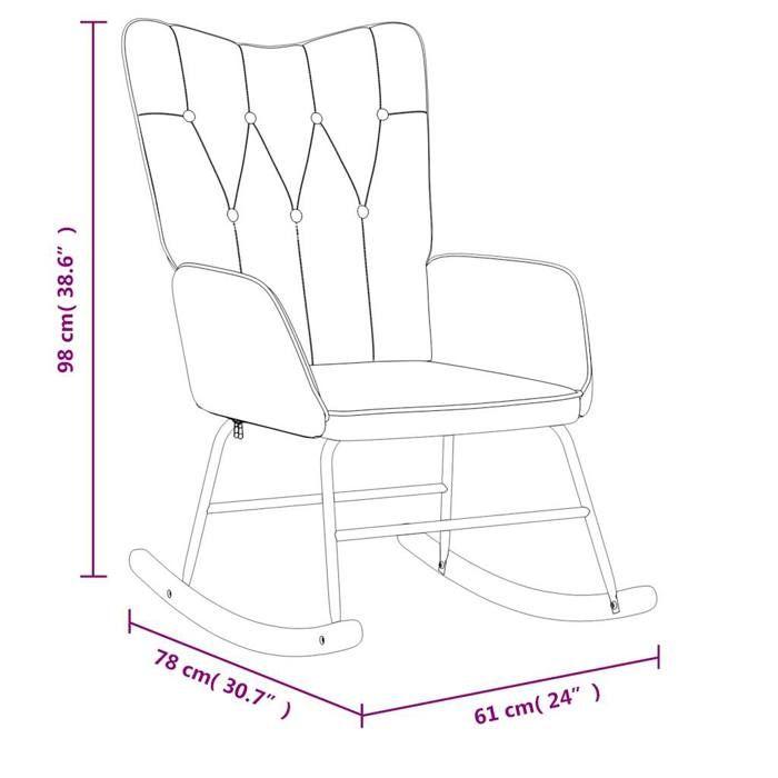 VidaXL Chaise à Bascule Chaise de Relaxation Siège de Relaxation Fauteuil de Salon Salle de Séjour Siège de Salon Maison 327611