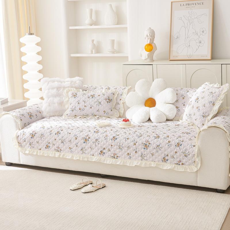 Ins Wind Sofa Cushion  New Four-Season Universal Sofa Cover One Piece Straight Row Non-Slip Sofa Seat Cushion