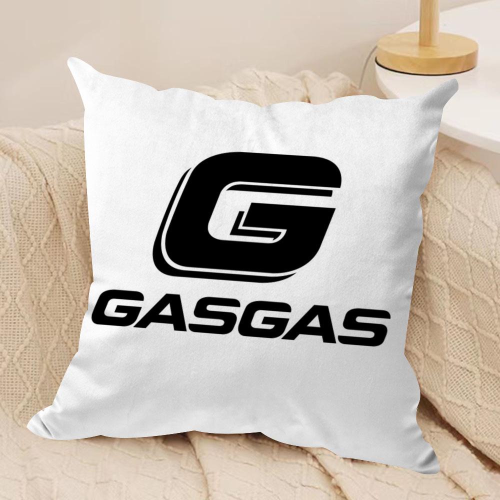 Motorcycle GGasGas Cushion Cover Soft Plush Fabric DoubleSided Printed Sofa Cushion Cover for All Seasons Home Decor Gift