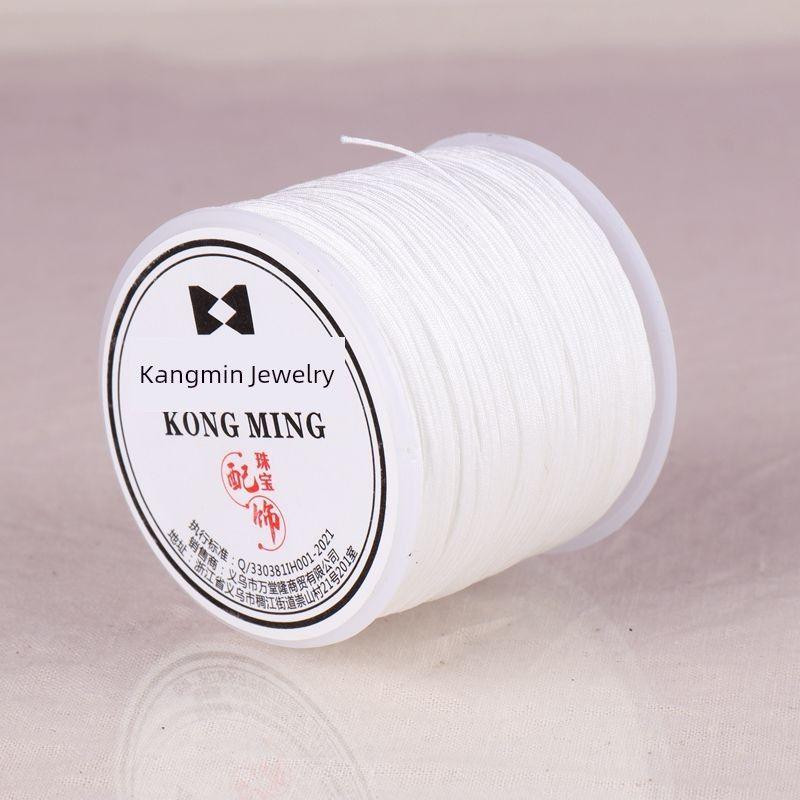 

No. 71 Jade Thread Fine Thread 0.4mm Handicraft DIY Material Woven Ring Pendant Rope String for Collectables Carrying Strap Bead Rope White 71 thin jade line 0.4mm about 60 meters