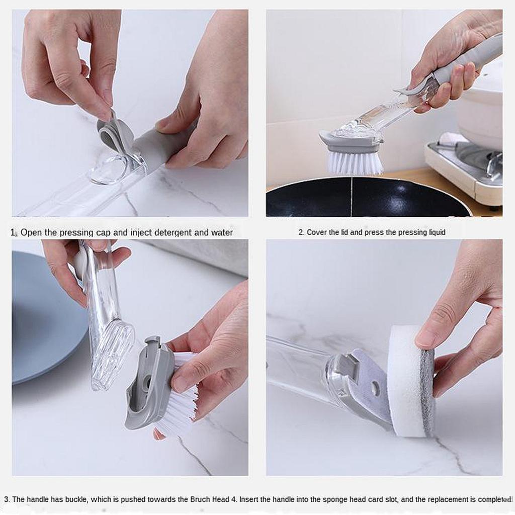 Long Pot Brush Dish Washing Cleaning Pan