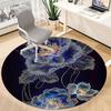 1pc Floral Design Office Round Area Rug, Indoor Mat Suitable For Office, Under Office Chairs Bedroom Living Room Home Decor, Room Deco