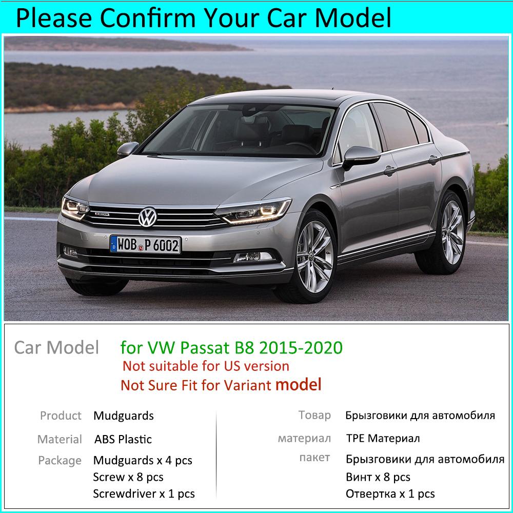 for VW Volkswagen Passat B8 2015 2016 2017 2018   Mudguards Mudflap Fender Mud Flaps Splash Guards Front Car Accessories