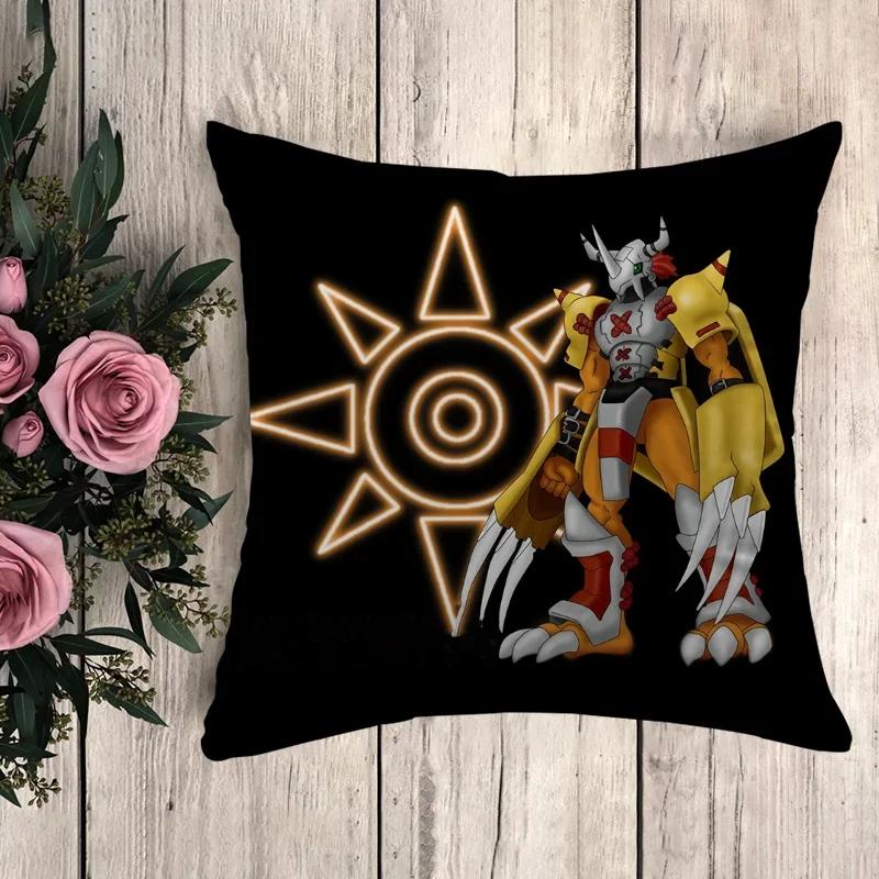 Pillow Digimon Decorative Pillowcase Decor Cushion Cover Luxury Throw Pillows Sofa Cushions Car Decoration Pilow Cases