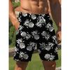 Digitaldruck - Herren lässige Shorts mit schwarzem und weißem Ananas-Print