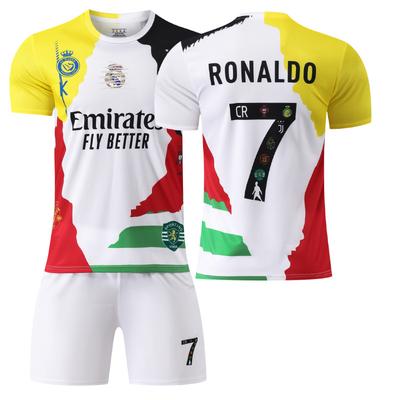 Ronaldo Commemorative Short Sleeve Jersey Kids Adult Football Shirt