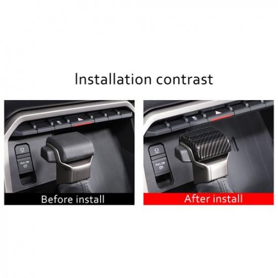 ABS Carbon Look Car Gear Shifter Knob Head Trim Cover For Toyota Tundra -23