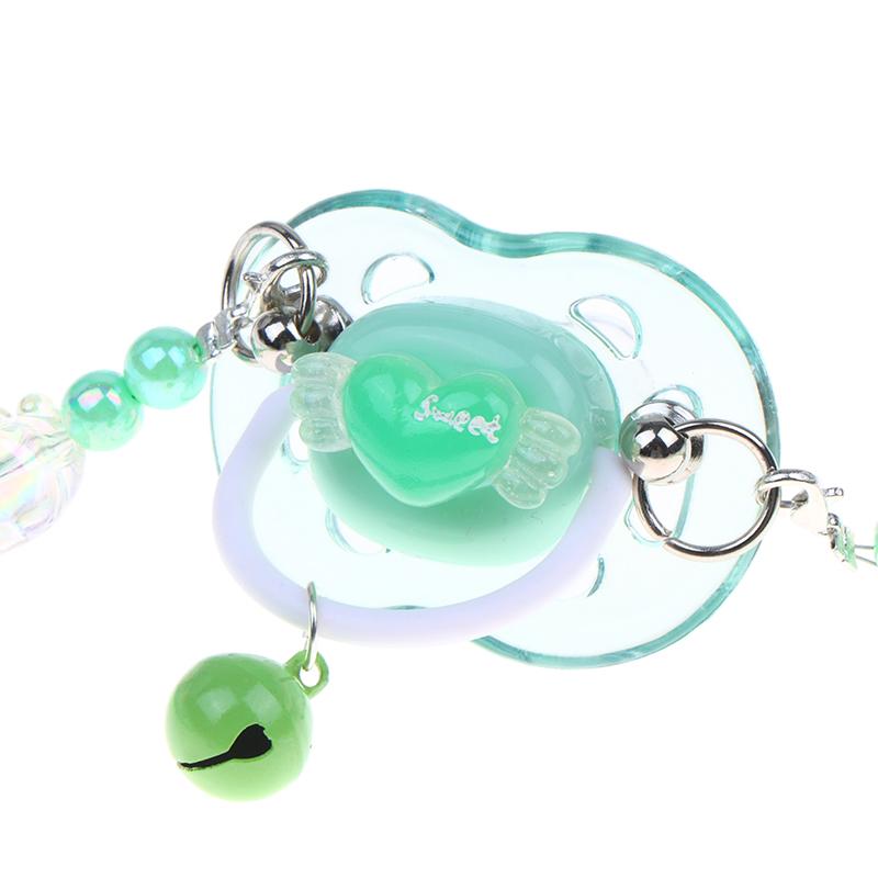 Pacifier Bead Necklace Cute Soft Girl Love Bow Candy Dopamine Lolita Decorative Accessories Couple Gifts