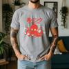2026 Summer 100 Pure Cotton Unisexs Black Ink Coffee Octopus Print Round Neck Short Sleeved Street Cool Casual Breathable Tshirt