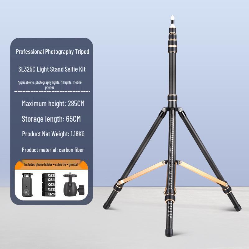 SL255 Carbon Fiber Reverse-Folding Portable Photography Light Stand
