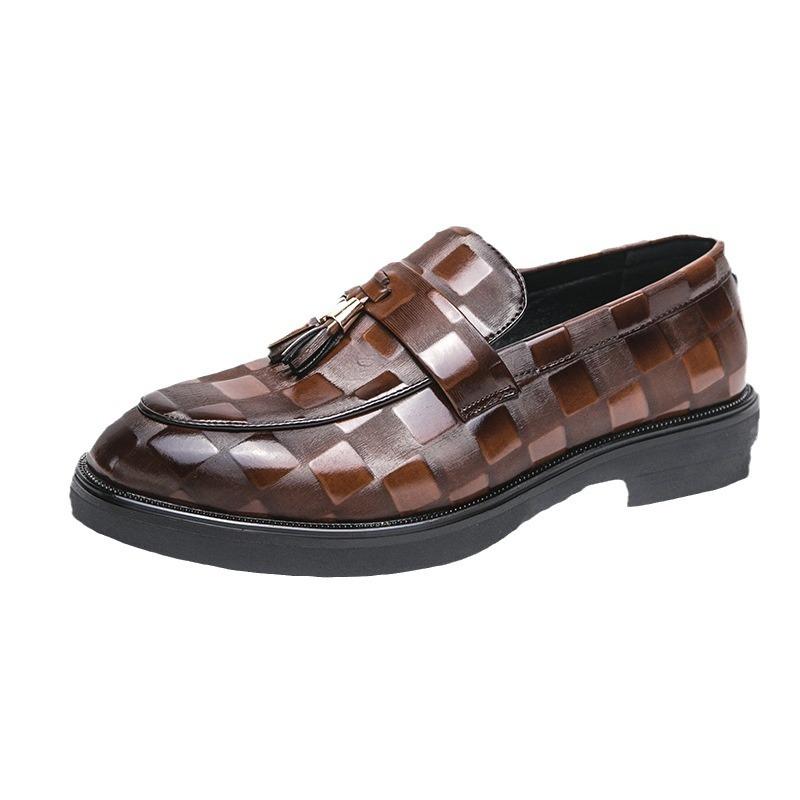 Men's Shoes Foreign Trade New Large Size Casual Fashion Hairstylist One Pedal Leather Shoes Trend British Style Pointed Shoes