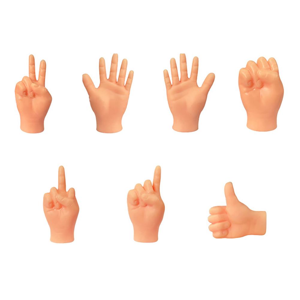 7 Pcs Tiny Finger Hands, Funny Mini Hands Puppets, Miniature Small Hands, Realistic Design Mini Hand, Pet Cat Toys, Gag Performance Party Favors