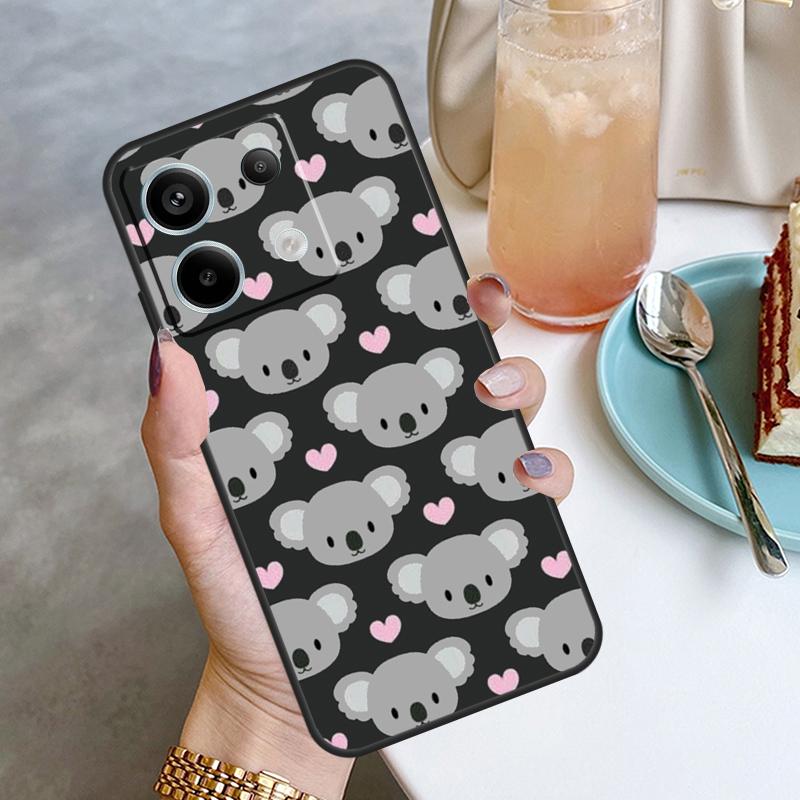 Cute Cartoon Koala Case For Xiaomi Redmi Note 13 8 9 10 11 12 Pro 12S 11S 10S 9S Redmi 13C 9C 10C 12C Cover