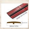 1pc 2mX5cm T-shaped PVC Wood Floor Transition Strip Edge Closing Strip Flexible Self-adhesive Seam Strip Threshold Strip