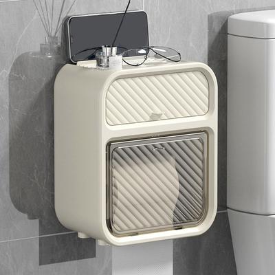 Wall Mounted Storage Rack No Punching Roll/Draw Paper Dispenser  Bathroom Accessories